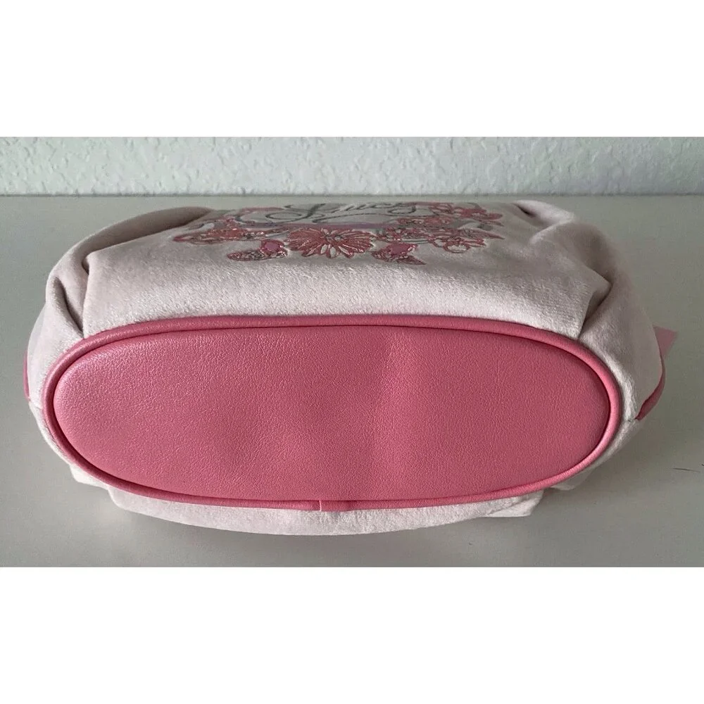 Juicy Couture Juicy In Bloom Hobo Shoulder Bag Purse Powder Blush‎ Pink Floral
